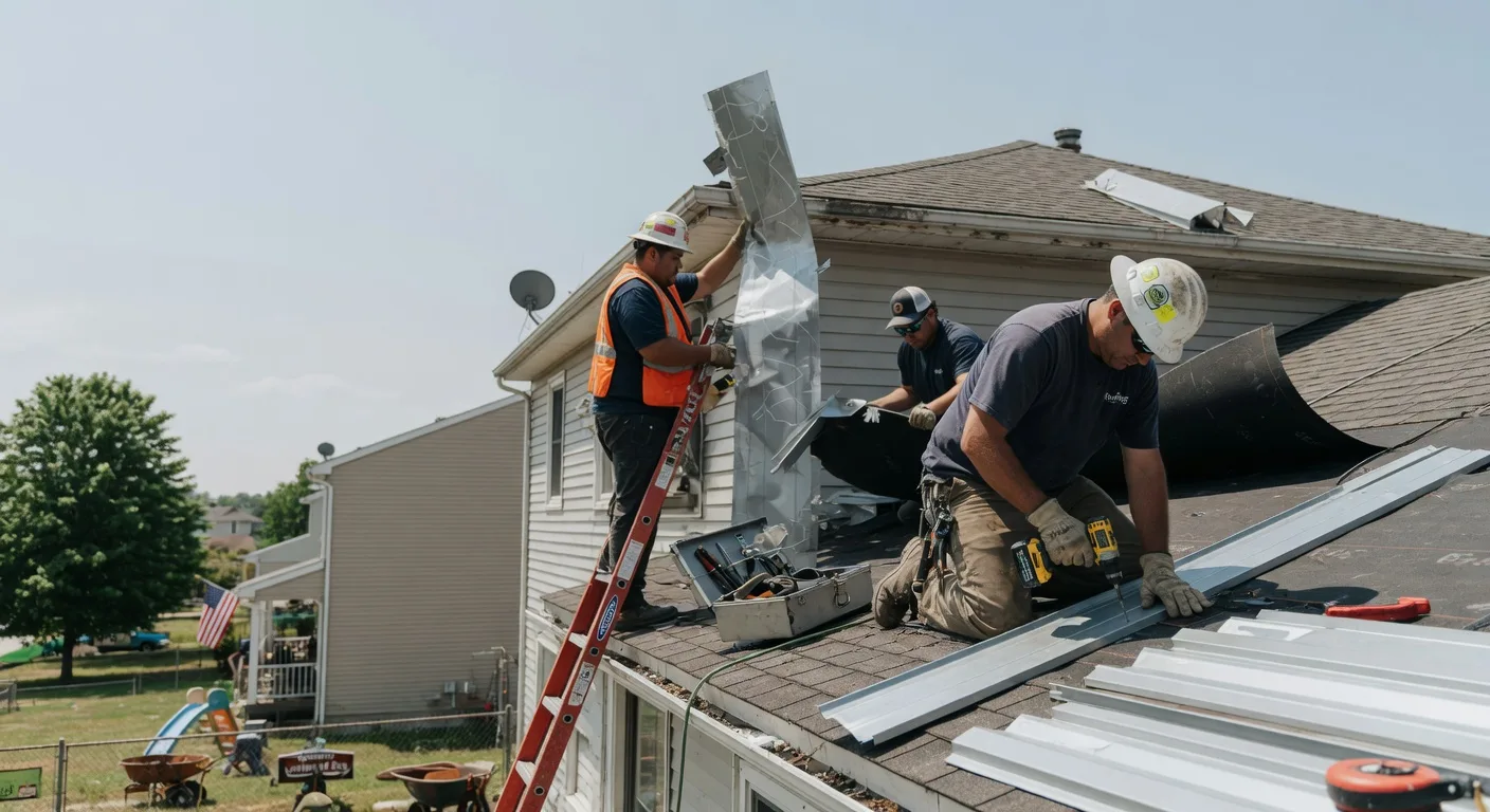 Storm Damage Metal Roof Repair in Unionville, VA